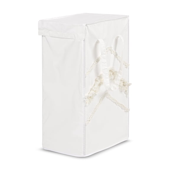 Sweet Jojo Designs Boho Fringe Ivory Foldable Laundry Hamper with Handles