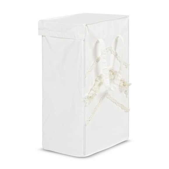 Sweet Jojo Designs Boho Fringe Ivory Foldable Laundry Hamper with Handles