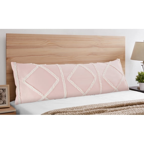 Sweet Jojo Designs Boho Fringe Pink Ivory Body Pillow Cover Case 54x20 (Pillow Not Included)