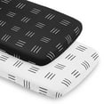 thumbnail image 1 of Sweet Jojo Designs Boho Hatch Black and White Fitted Crib Sheets 2 Piece Set, 1 of 6