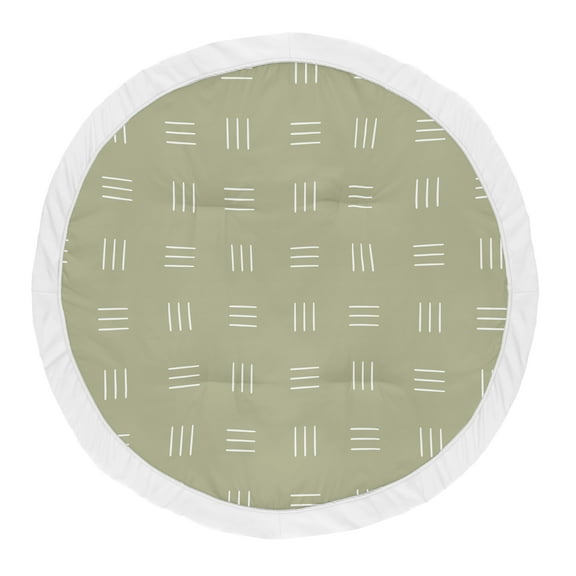 Sweet Jojo Designs Boho Hatch Green and White Baby Play Mat