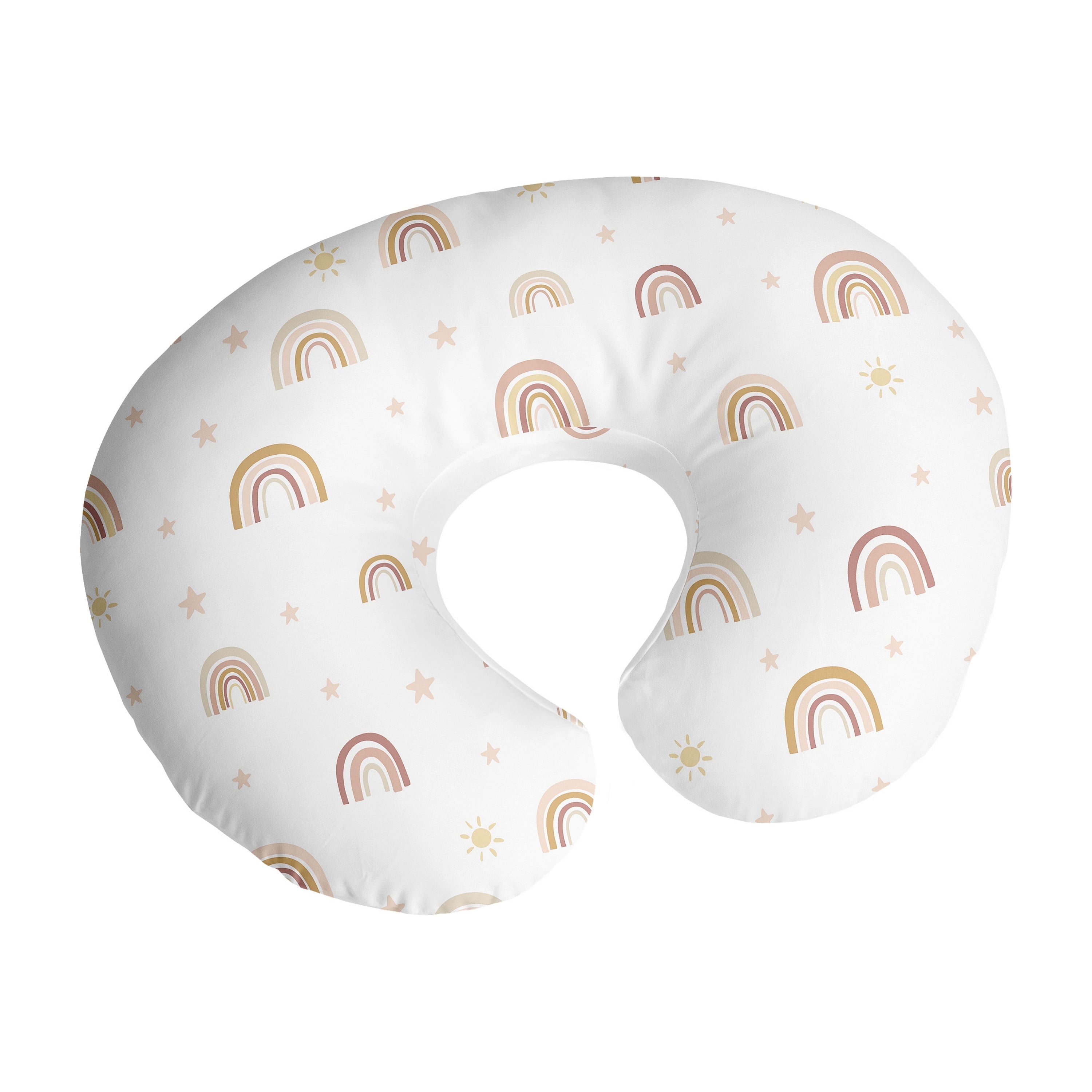 Sweet Jojo Designs Boho Rainbow Pink Taupe and Mauve Nursing Pillow Cover Case (Pillow Not Included) (Pillow NOT Included)