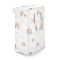 thumbnail image 1 of Sweet Jojo Designs Boho Rainbow Pink Yellow and Beige Foldable Laundry Hamper with Handles, 1 of 6