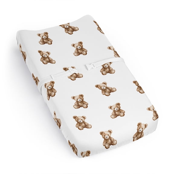 Sweet Jojo Designs Boho Teddy Bear Boy, Girl, Unisex/Gender Neutral Changing Pad Cover Sheet