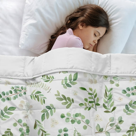 Sweet Jojo Designs Botanical Green Boy, Girl, Unisex/Gender Neutral Toddler Kids Weighted Blanket 5lbs