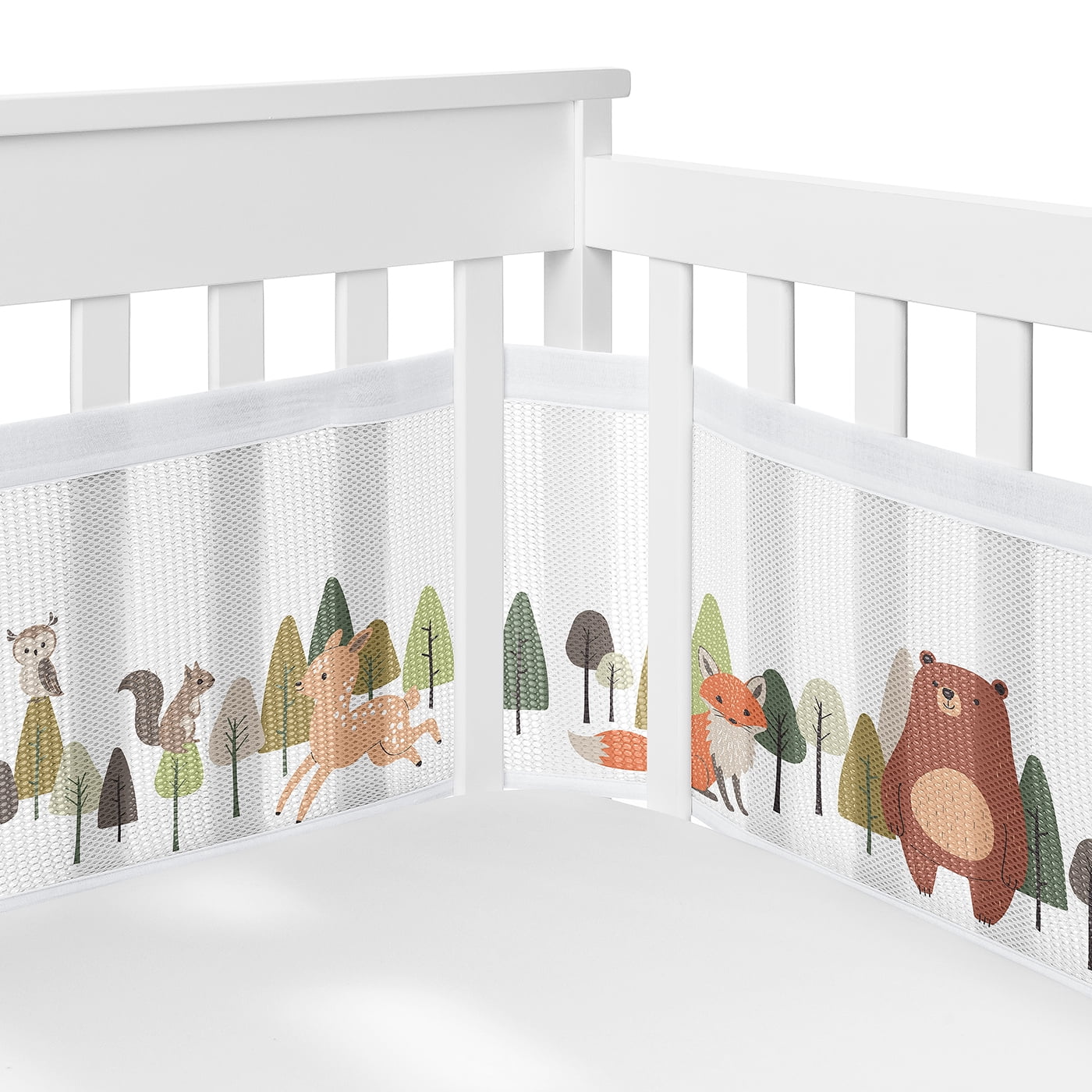 Sweet Jojo Designs + BreathableBaby Woodland Animal Pals Boy, Girl, Unisex/Gender Neutral Breathable Mesh Crib Liner