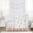 thumbnail image 1 of Sweet Jojo Designs Bunny Floral Pink Grey and White 4 Piece Crib Bedding Set, 1 of 6