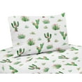 thumbnail image 1 of Sweet Jojo Designs Cactus Floral Pink and Green 3 Piece Twin Size Sheet Set, 1 of 2