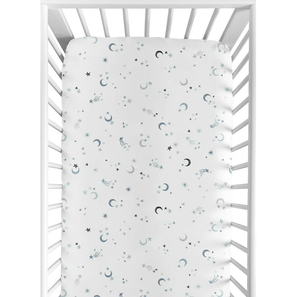 Sweet Jojo Designs Celestial Black and Gold Boy, Girl, Unisex/Gender Neutral Fitted Crib Sheet