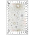 thumbnail image 1 of Sweet Jojo Designs Celestial Pink Gold and Grey Mini Fitted Crib Sheet, 1 of 3