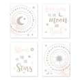 thumbnail image 1 of Sweet Jojo Designs Celestial Pink Gold and Grey Unframed Wall Art Print 4 Piece Set, 1 of 6
