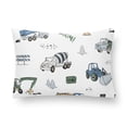thumbnail image 1 of Sweet Jojo Designs Construction Truck Green and Blue Boy Mini Pillow with Pillowcase 12x8 in., 1 of 1