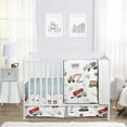 thumbnail image 1 of Sweet Jojo Designs Construction Truck Red Blue and Grey 4 Piece Crib Bedding Set, 1 of 6