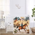 thumbnail image 1 of Sweet Jojo Designs Country Western Taupe Red and Blue 4 Piece Crib Bedding Set, 1 of 6