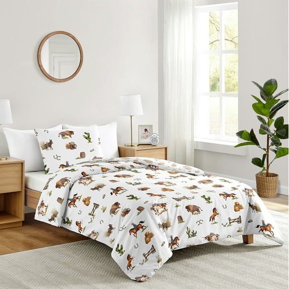 Sweet Jojo Designs Country Western Boy Twin Bed Comforter 2 Piece Bedding Set