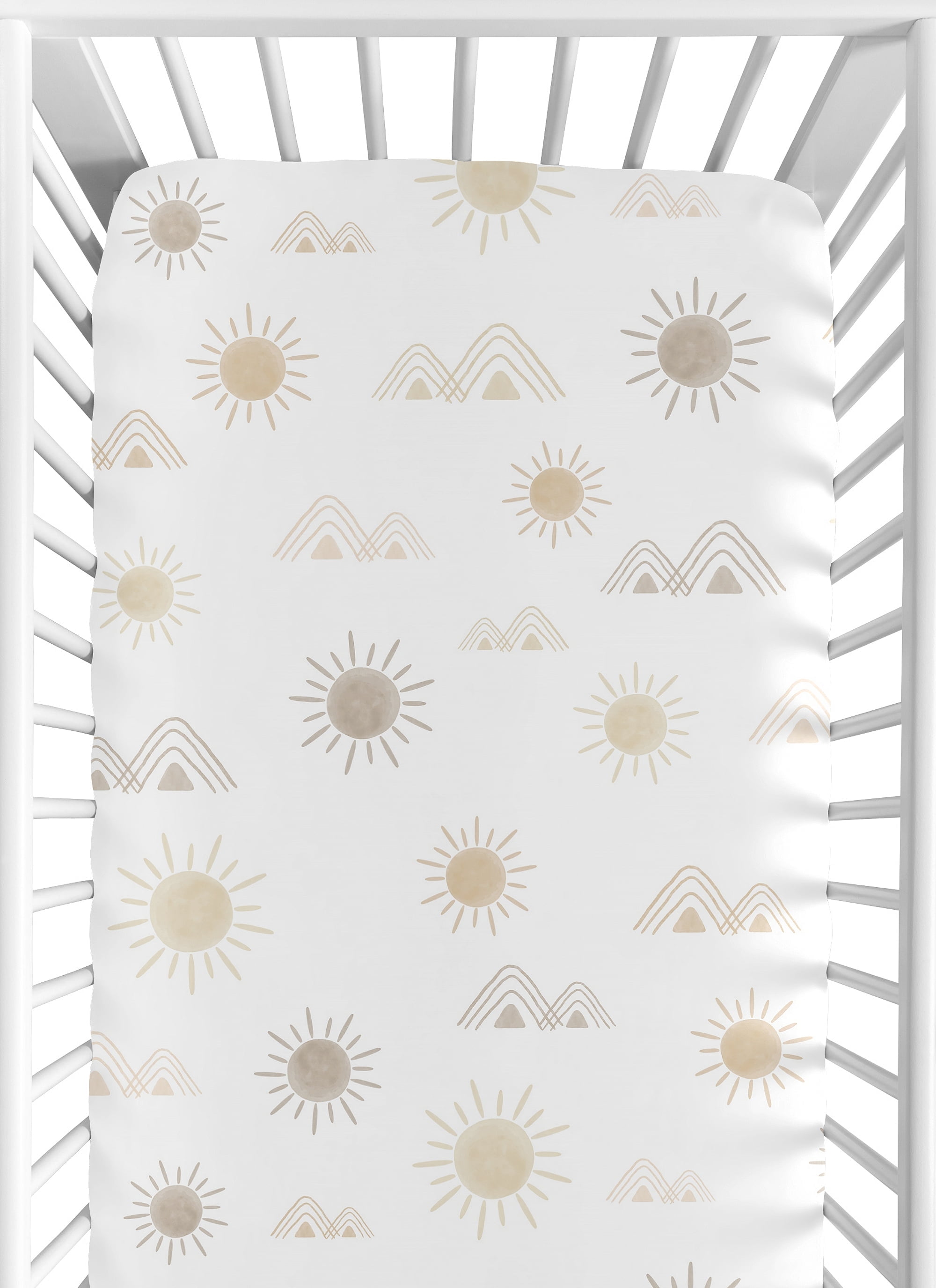 Sweet Jojo Designs Desert Sun Beige and Taupe Fitted Crib Sheet