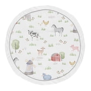 Sweet Jojo Designs Farm Animals Gray Green Grey Red Baby Play Mat