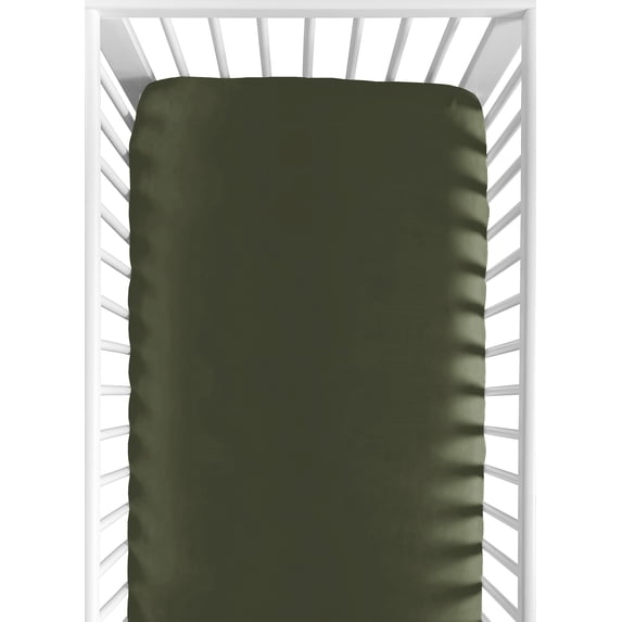 Sweet Jojo Designs Football Green Fitted Crib Sheet
