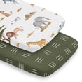 thumbnail image 1 of Sweet Jojo Designs Jungle Multicolor Baby Bassinet Fitted Sheets 2 Piece Set, 1 of 6