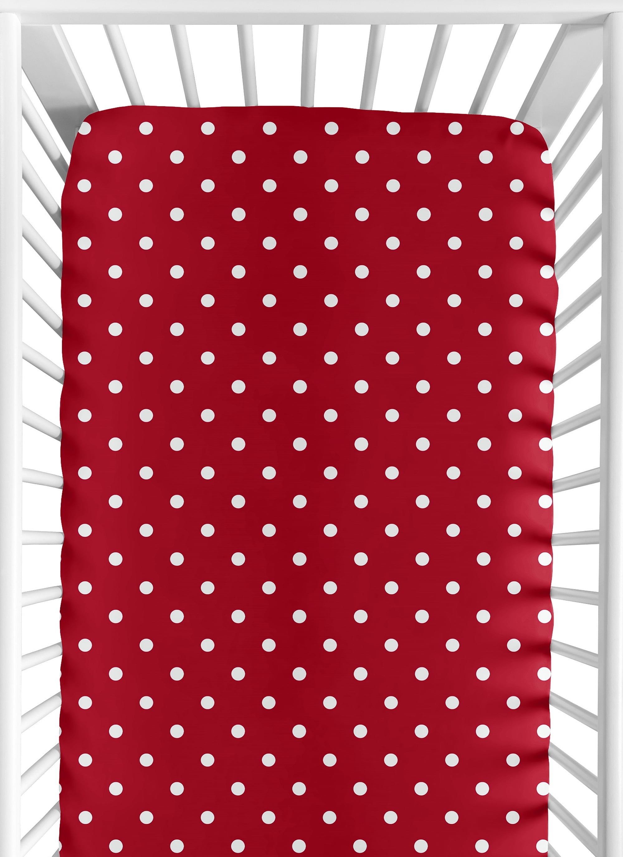 Sweet Jojo Designs Little Ladybug Red and White Fitted Crib Sheet
