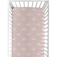 thumbnail image 1 of Sweet Jojo Designs Mauve and White Boho Rainbow Girl Fitted Crib Sheet Baby or Toddler Bed Nursery - Pink Dusty Rose White Bohemian Celestial Sky Outdoors Nature, 1 of 6