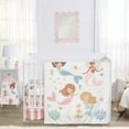 thumbnail image 1 of Sweet Jojo Designs Mermaids Pink Blue Orange 4 Piece Crib Bedding Set, 1 of 6
