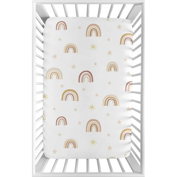 Sweet Jojo Designs Mini Crib Sheet Fully Elastic Bottom Machine Washable