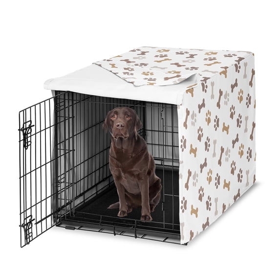 Sweet Jojo Designs Paw and Bone Dog Crate Kennel Cover 42in.