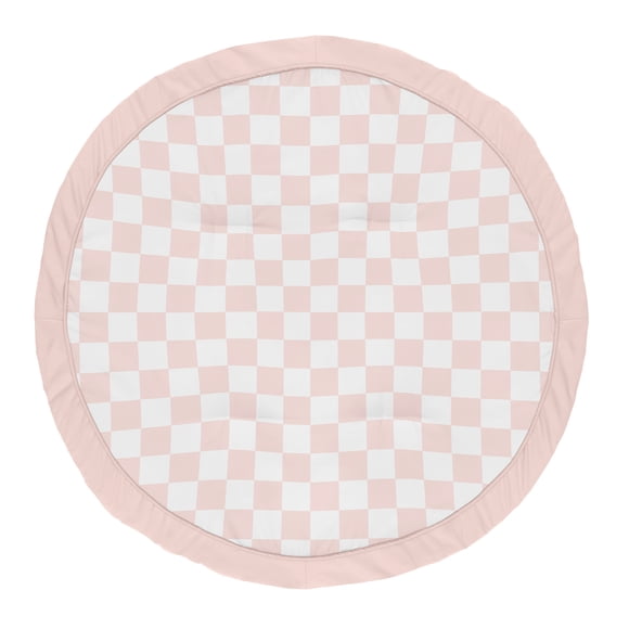 Sweet Jojo Designs Pink Gingham Checkered Plaid Girl Baby Tummy Time Play Mat