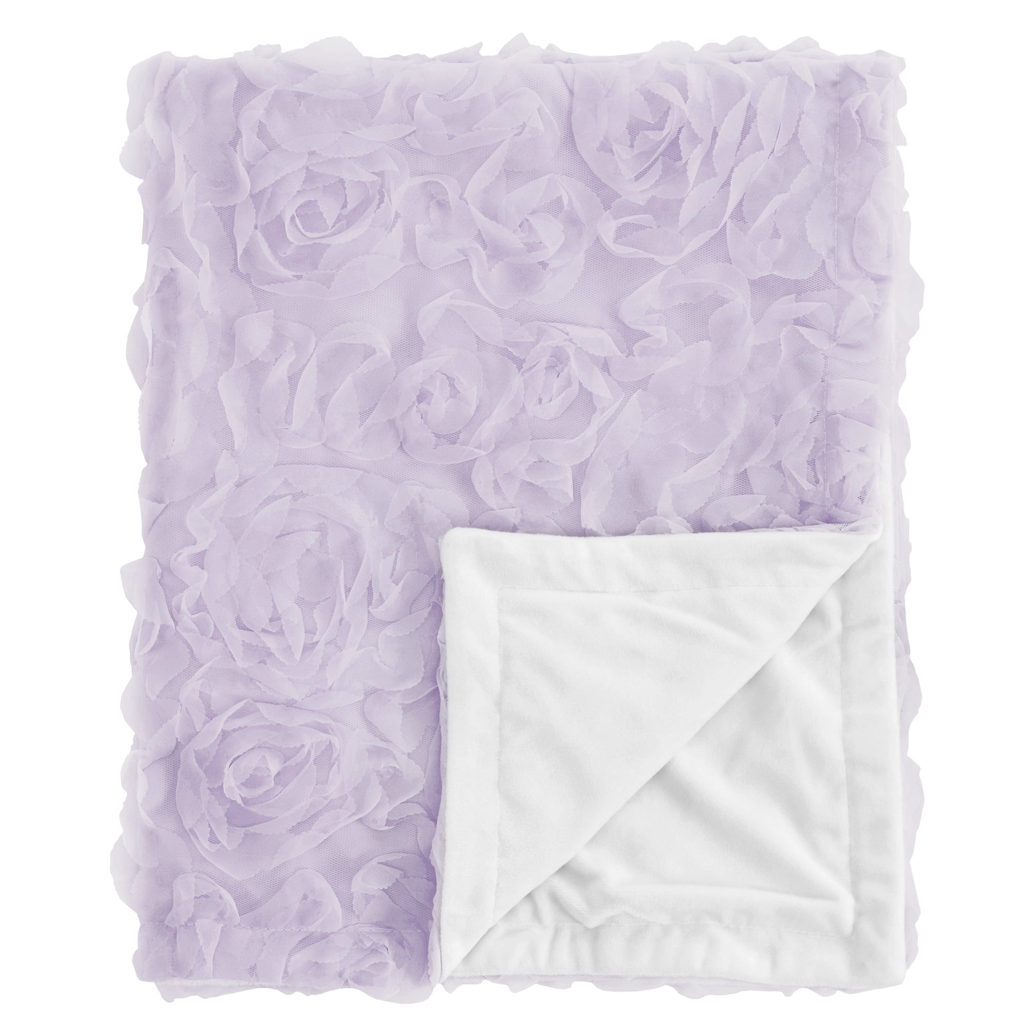 Sweet Jojo Designs Rose Purple Baby Security Blanket