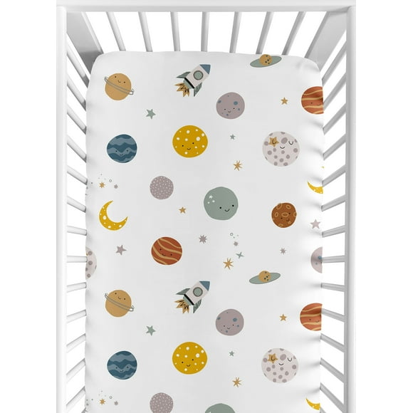 Sweet Jojo Designs Space Galaxy Boy Fitted Crib Sheet
