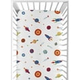 thumbnail image 1 of Sweet Jojo Designs Space Galaxy Multicolor Fitted Crib Sheet, 1 of 6