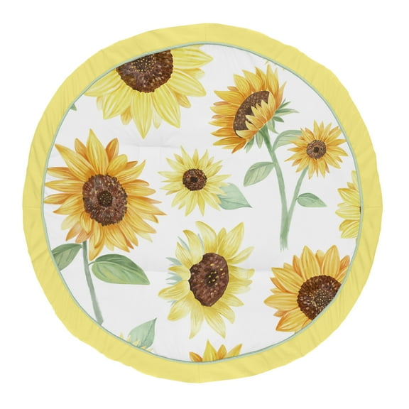 Sweet Jojo Designs Sunflower Yellow Brown and Green Baby Play Mat