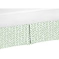 thumbnail image 1 of Sweet Jojo Designs-Sweet Jojo Designs Green and White Leaf Floral Collection Girl Crib Bed Skirt - Boho Farmhouse Sunflower CollectionFarm/Nature, 1 of 1