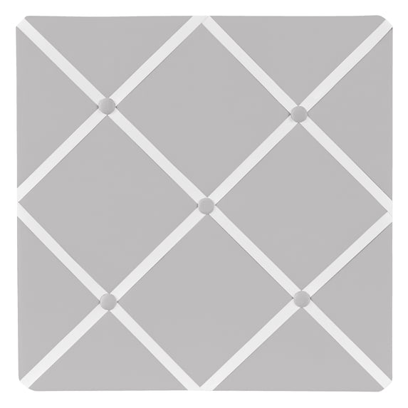 Sweet Jojo Designs Trellis Grey and White Photo Memo Board