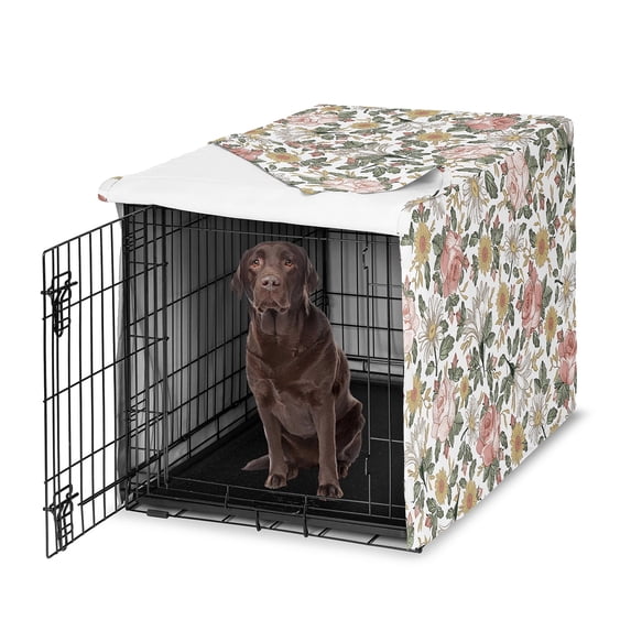 Sweet Jojo Designs Vintage Floral Girl Dog Crate Kennel Cover 42in.