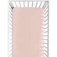 thumbnail image 1 of Sweet Jojo Designs Vintage Floral Solid Blush Pink Fitted Crib Sheet, 1 of 6