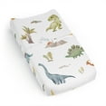 thumbnail image 1 of Sweet Jojo Designs Watercolor Dinosaur Dino Boy Changing Pad Cover Sheet, 1 of 6