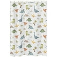 thumbnail image 1 of Sweet Jojo Designs Watercolor Dinosaur Dino Boy Fabric Shower Curtain, 1 of 6
