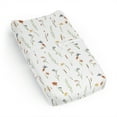 thumbnail image 1 of Sweet Jojo Designs Watercolor Floral Garden Sage Green Girl Changing Pad Cover Sheet, 1 of 6