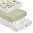 thumbnail image 1 of Sweet Jojo Designs Watercolor Floral Garden Sage Green Girl Fitted Crib Sheets Set 3 Piece, 1 of 6