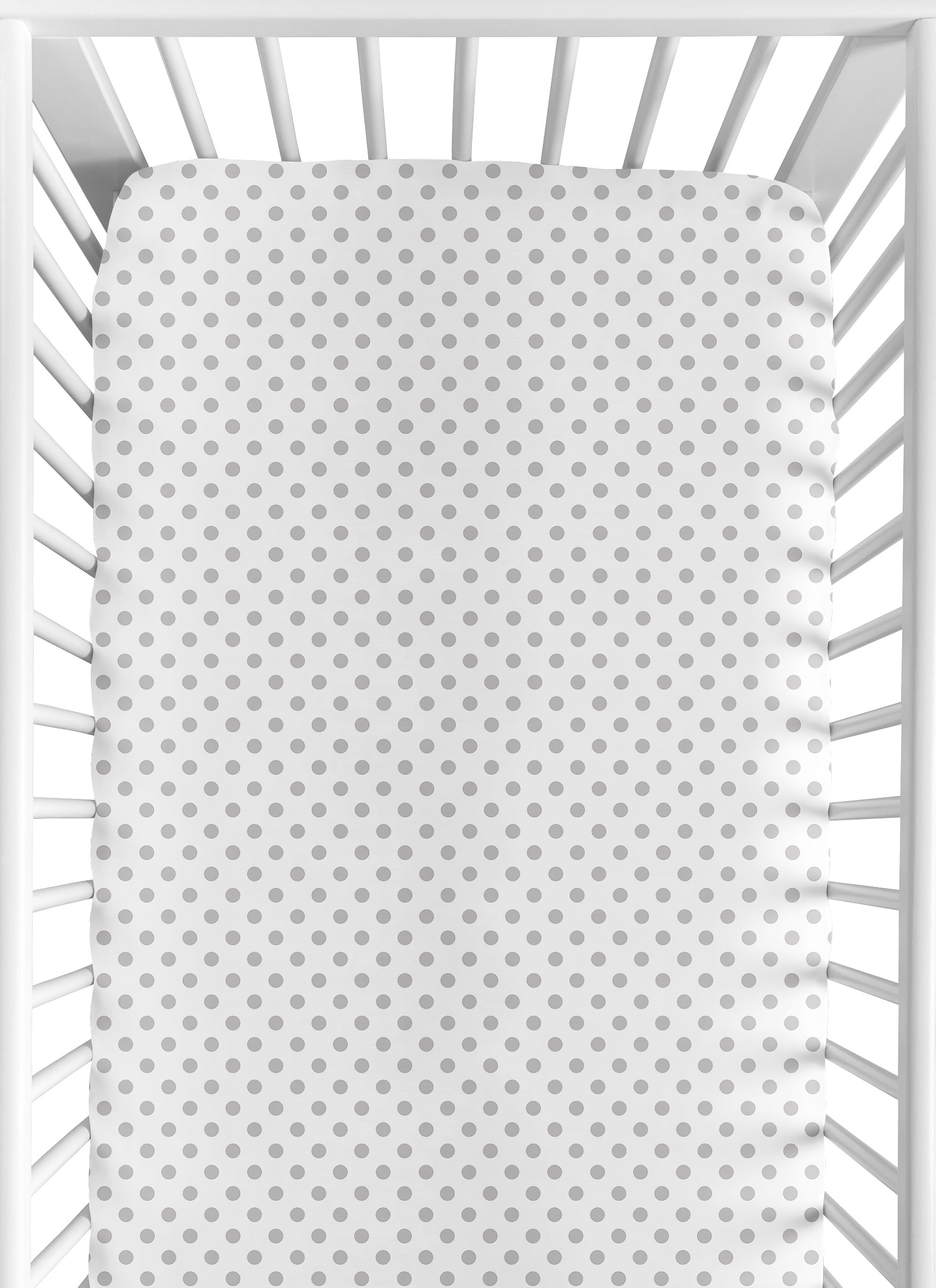 Sweet Jojo Designs Watercolor Floral Grey and White Fitted Crib Sheet