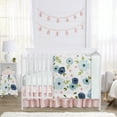 thumbnail image 1 of Sweet Jojo Designs Watercolor Floral Pink, Blue, Green and White 4 Piece Crib Bedding Set, 1 of 6