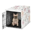 thumbnail image 1 of Sweet Jojo Designs Watercolor Floral Pink and Grey Dog Crate Kennel Cover 30in., 1 of 6