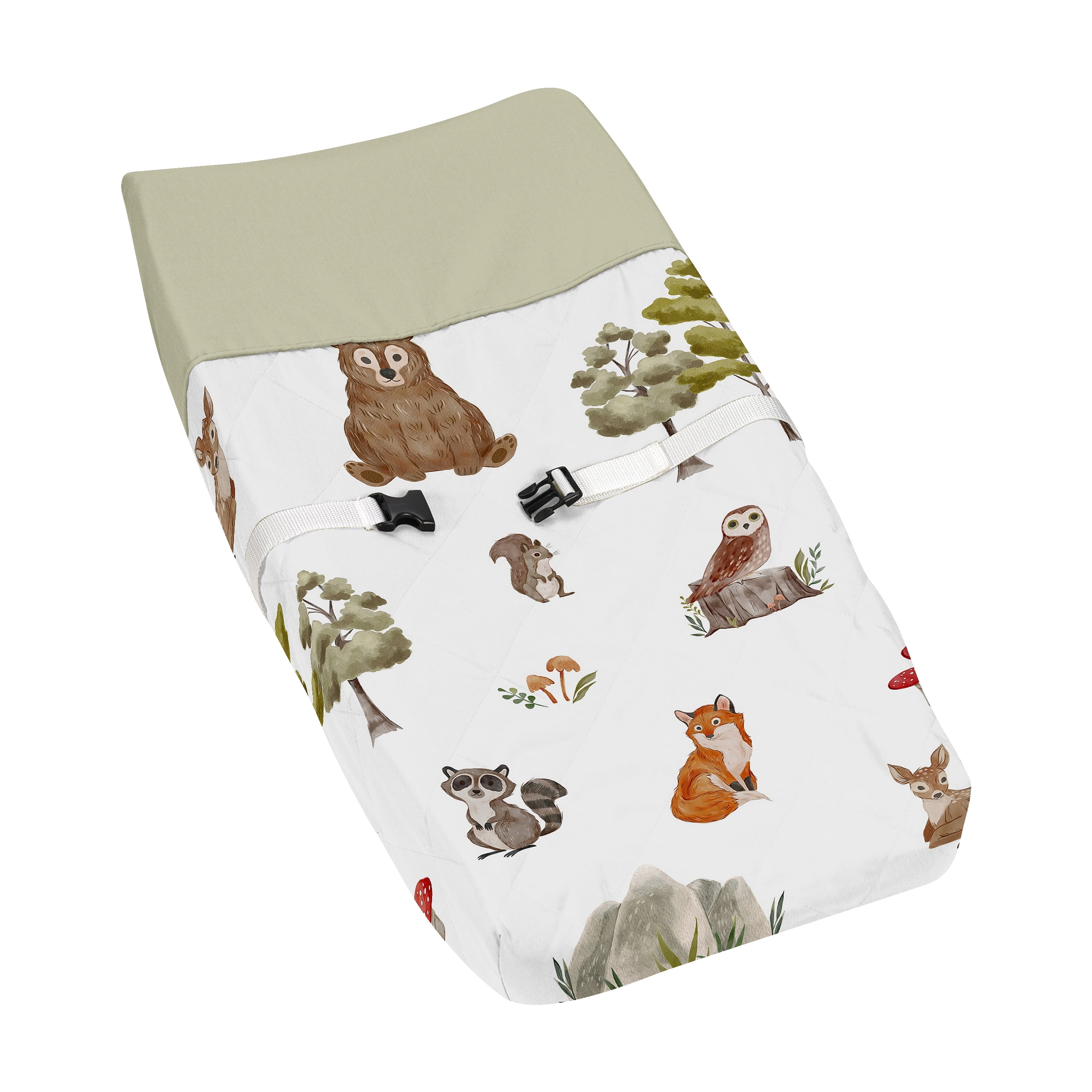Sweet Jojo Designs Watercolor Woodland Forest Animals Multicolor Changing Pad Cover
