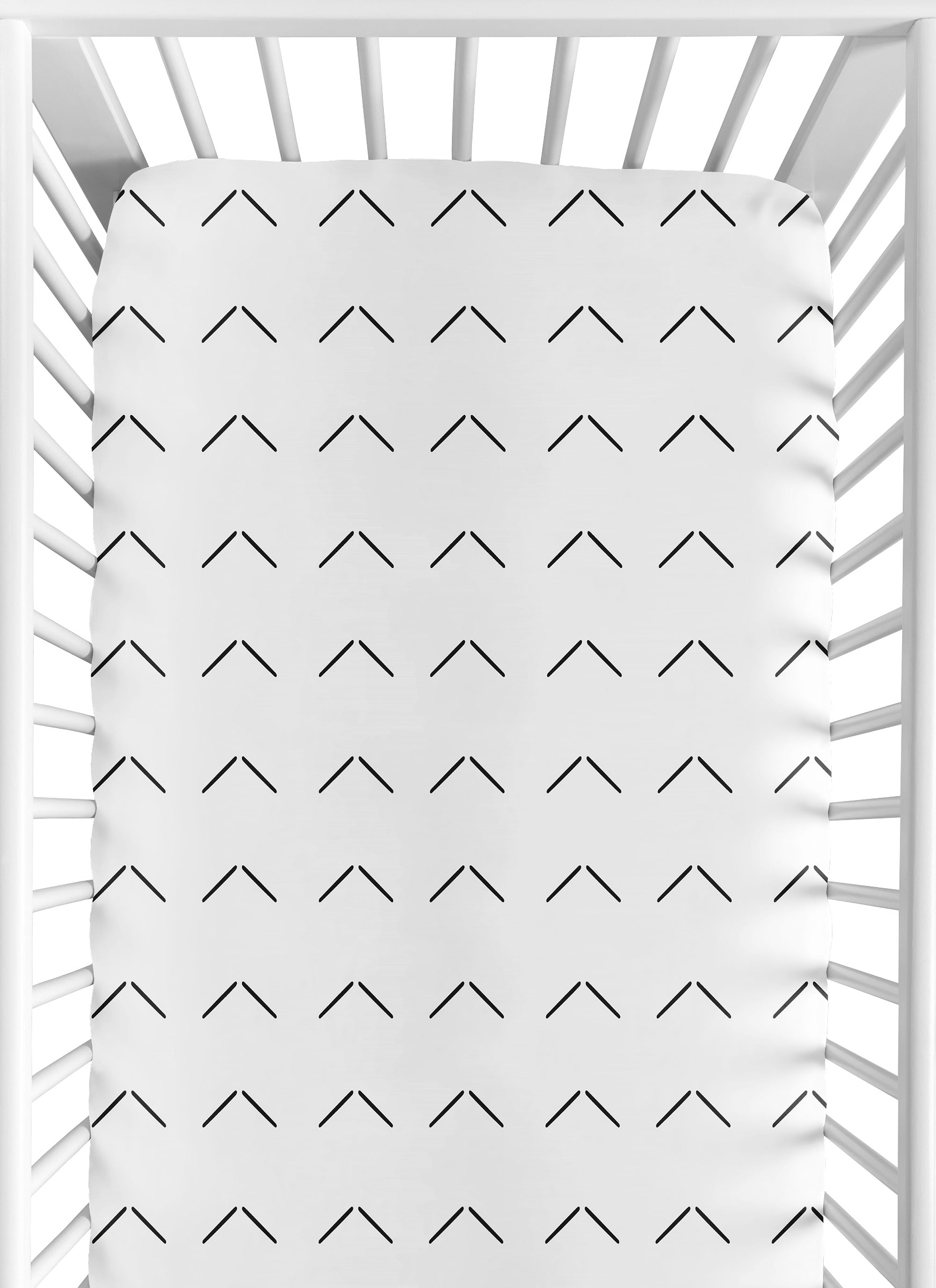 Sweet Jojo Designs Boho Arrow Queen Sheet Set - 4pc Set - Ivory Burnt Orange Rust Off White Farmhouse Southwest Shabby Chic Designer Tribal Chevron Ge Sweet Jojo Designs + BreathableBaby Breathable Mesh Crib Liner