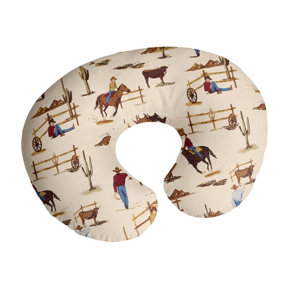 Sweet Jojo Designs Wild West Cowboy Brown Red Blue Nursing Pillow Cover Case (Pillow Not Included) (Pillow NOT Included)
