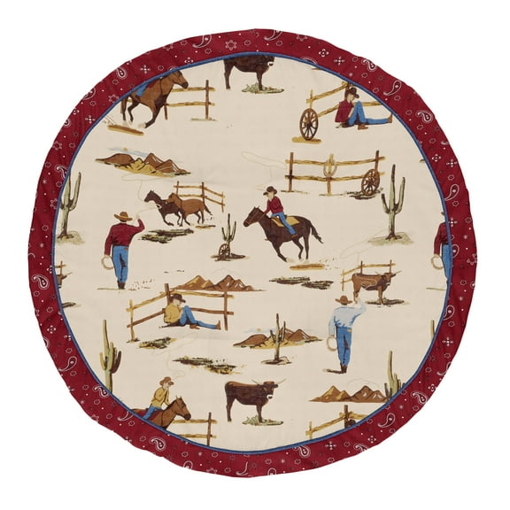 Sweet Jojo Designs Wild West Cowboy Taupe Red and Blue Baby Play Mat