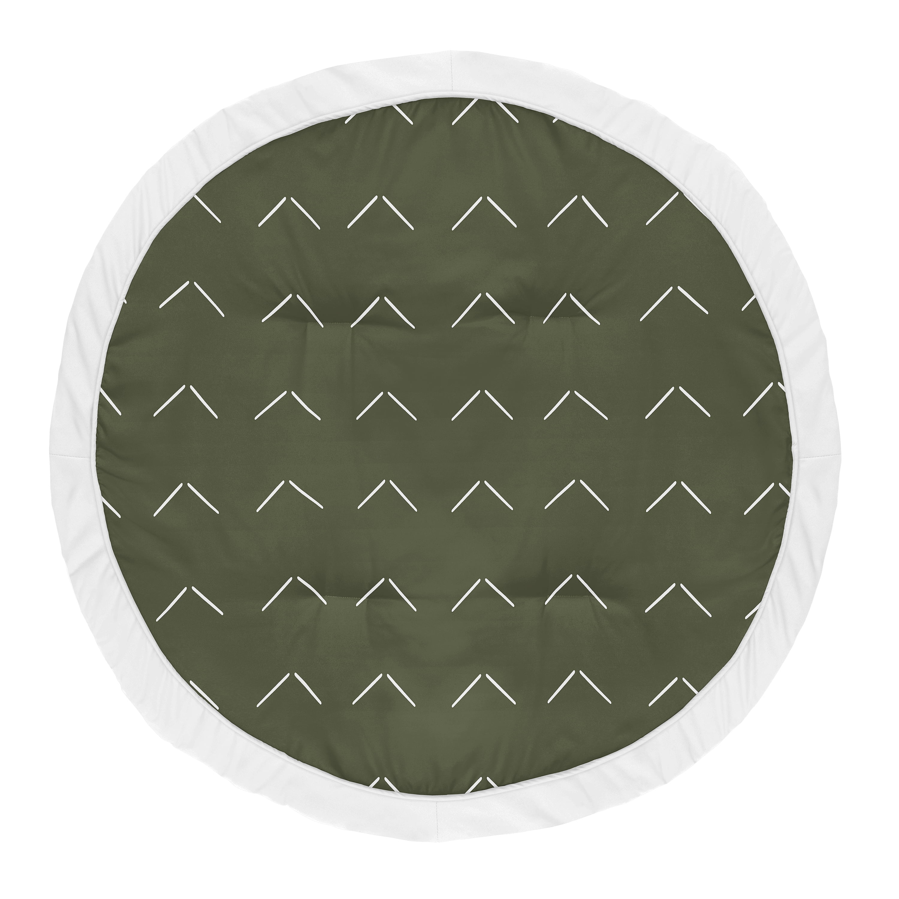 Sweet Jojo Designs Woodland Arrow Green and White Baby Play Mat