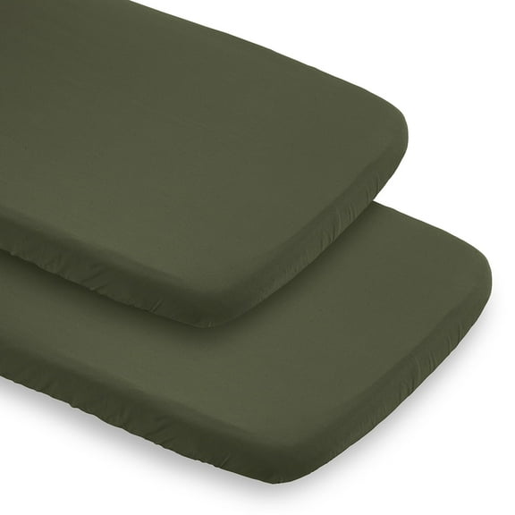 Sweet Jojo Designs Woodland Camo Green Baby Bassinet Fitted Sheets 2 Piece Set